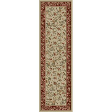 CONCORD GLOBAL TRADING Area Rugs, 2 Ft. 7 In. X 4 Ft. 1 In. Ankara Floral Garden - Ivory 62223